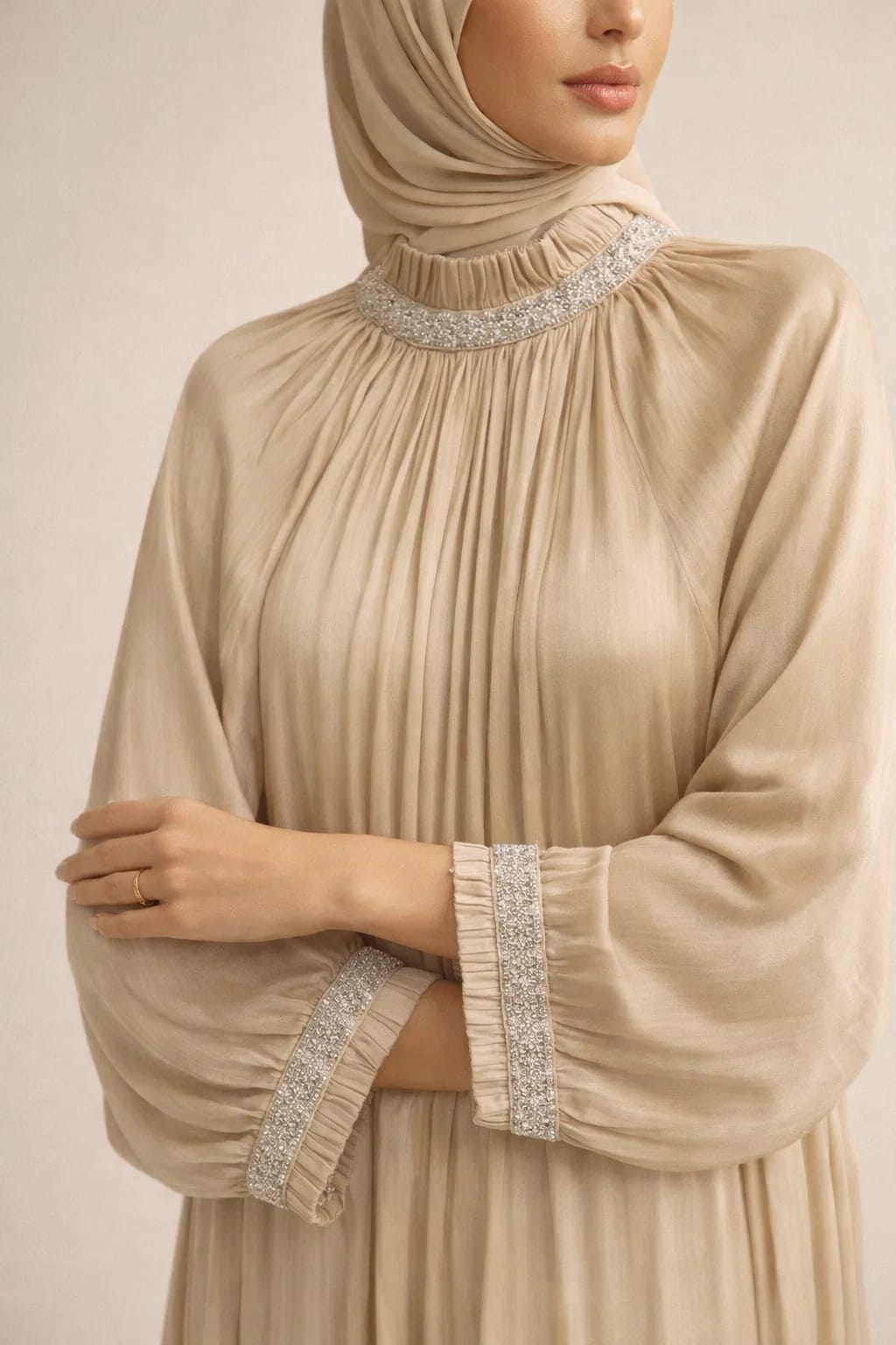 Beige Elaf Abaya