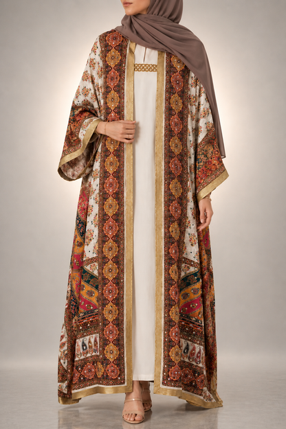 White Zareen Abaya