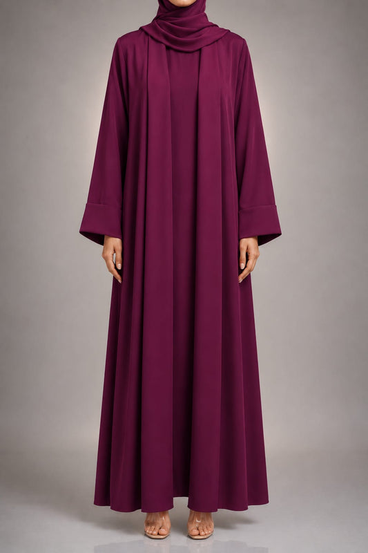 Cherry Red Yara Abaya