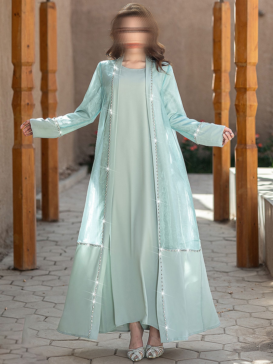BA5188 Green Iridescent Dress