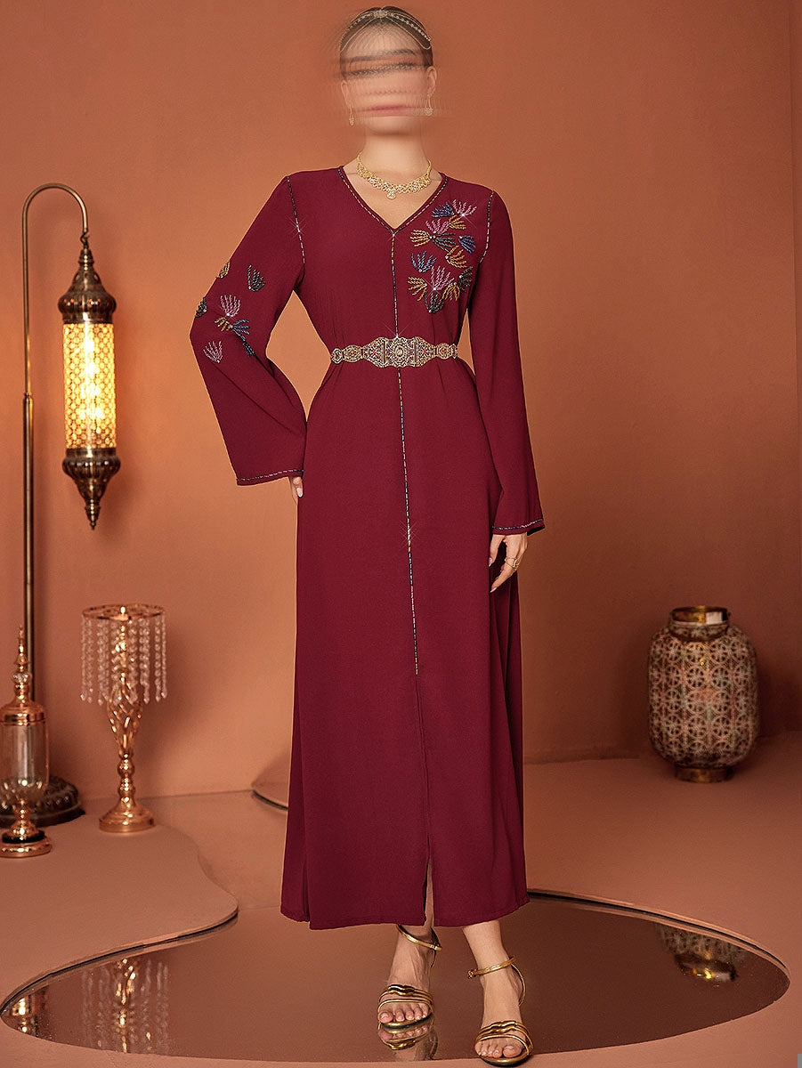 BA4126 Dark Red Edenic Jalabiya