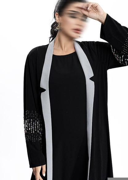 BA6068 Black Celestial Abaya
