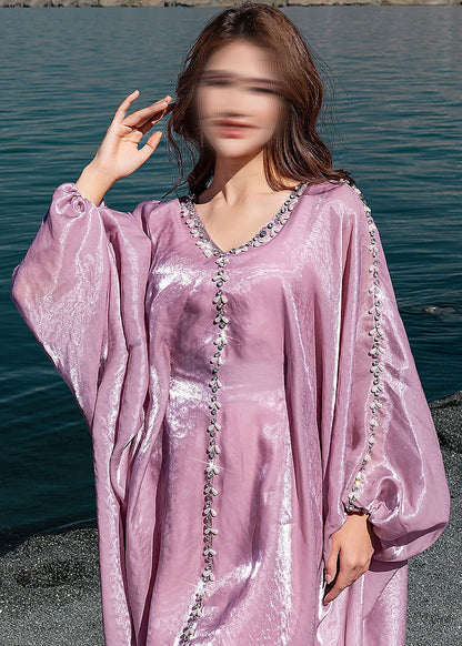 BA5224-B Pink Glitz Kaftan