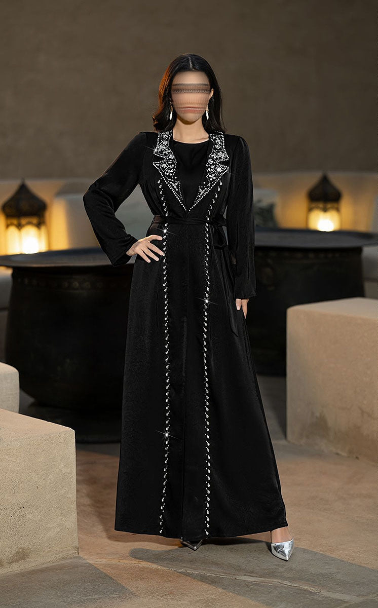BA6021 Black Layrah onyx Abaya