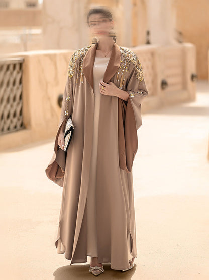 BA6027 Beige Argento Blazer Abaya
