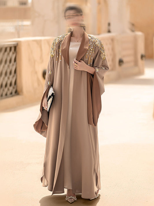 BA6027 Beige Argento Blazer Abaya