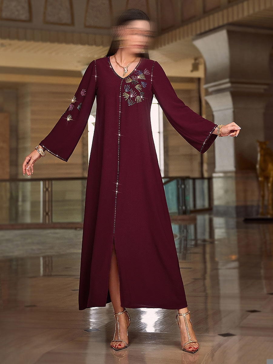 BA4126 Dark Red Edenic Jalabiya