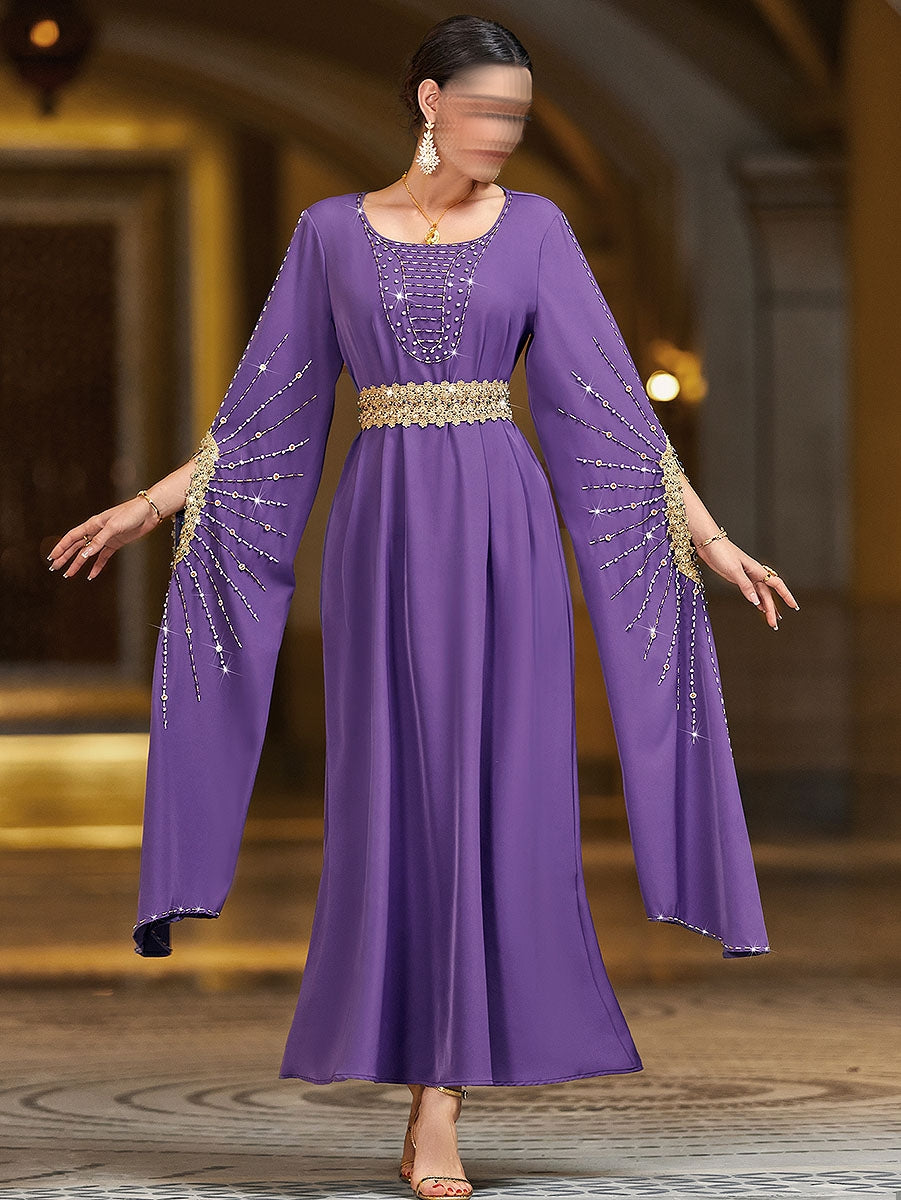 BA4006 Purple Amira Jalabiya