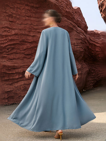 BA4015 Blue Oceanic Mist Abaya