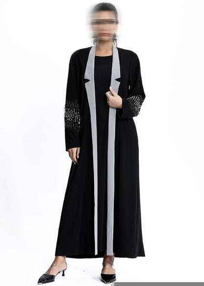 BA6068 Black Celestial Abaya