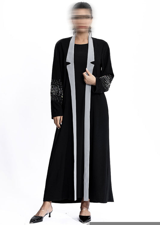 BA6068 Black Celestial Abaya