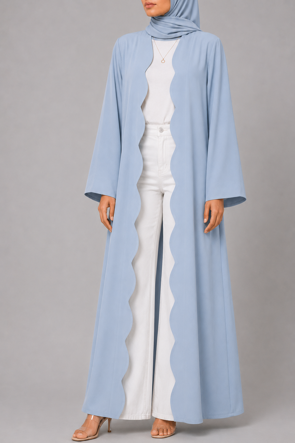 Ice Blue Wave Abaya