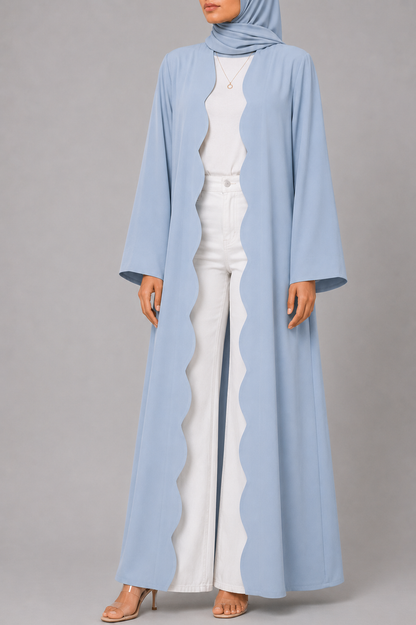 Ice Blue Wave Abaya