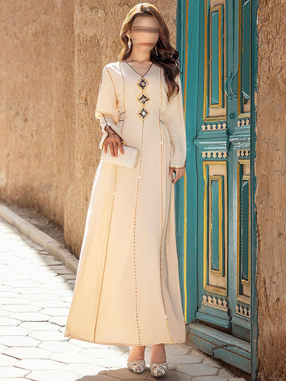 BA5206 Beige Stellar Dress