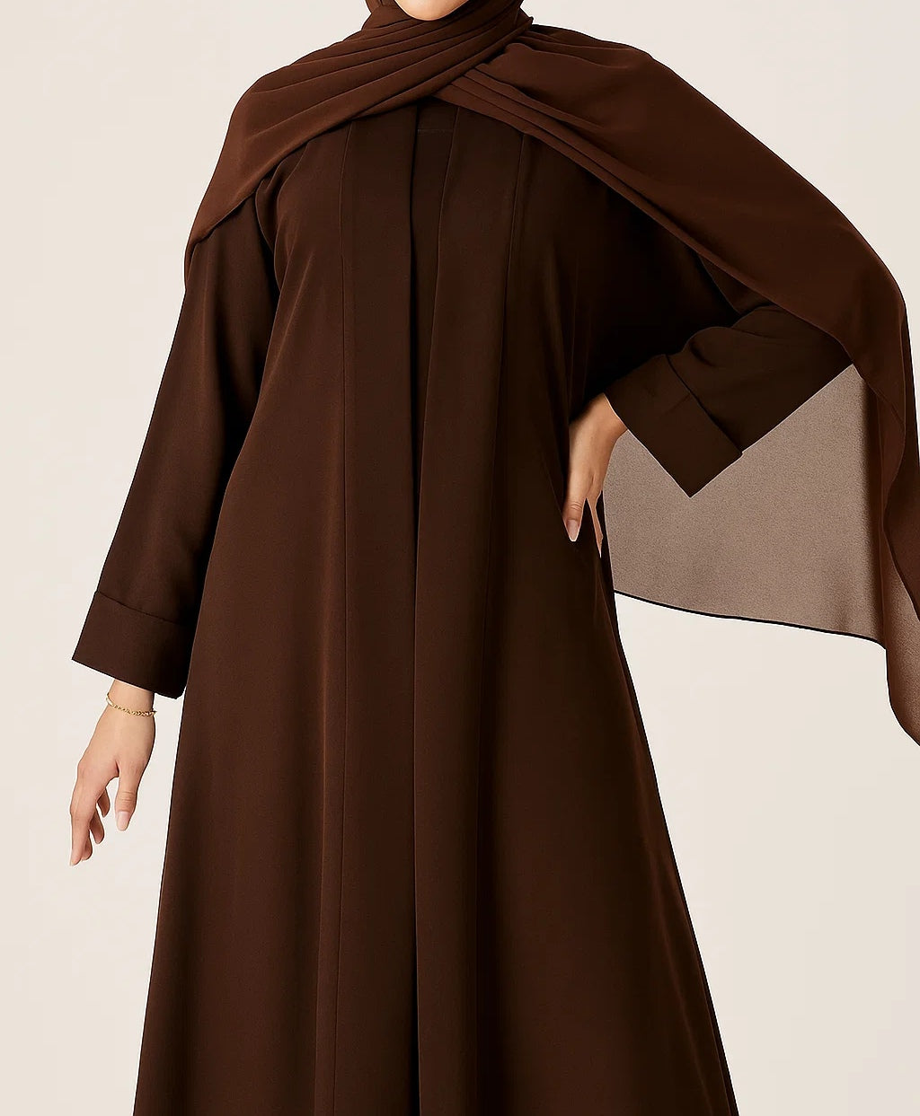 Brown yara abaya