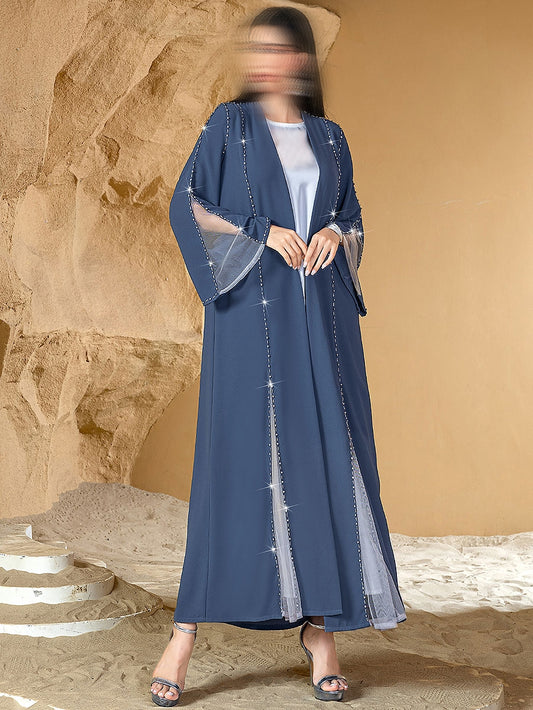 BA4078 Blue Pristine Abaya