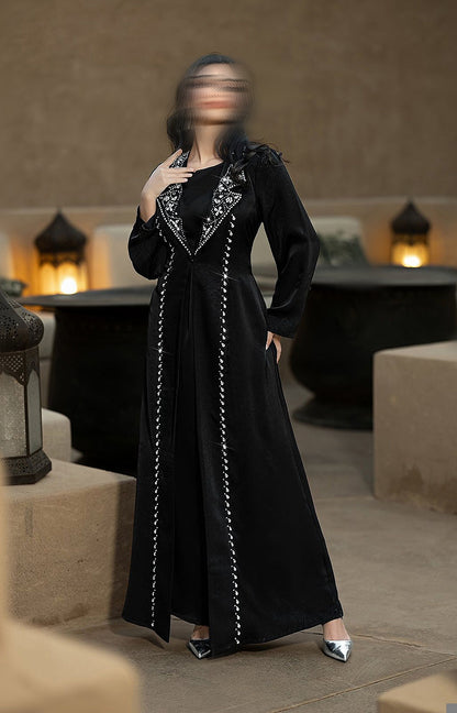 BA6021 Black Layrah onyx Abaya