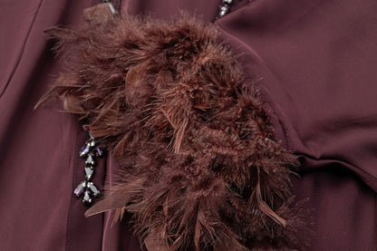 BA5120 Burgundy Seraph Abaya