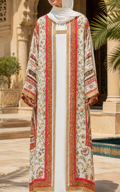 White Zareen Abaya