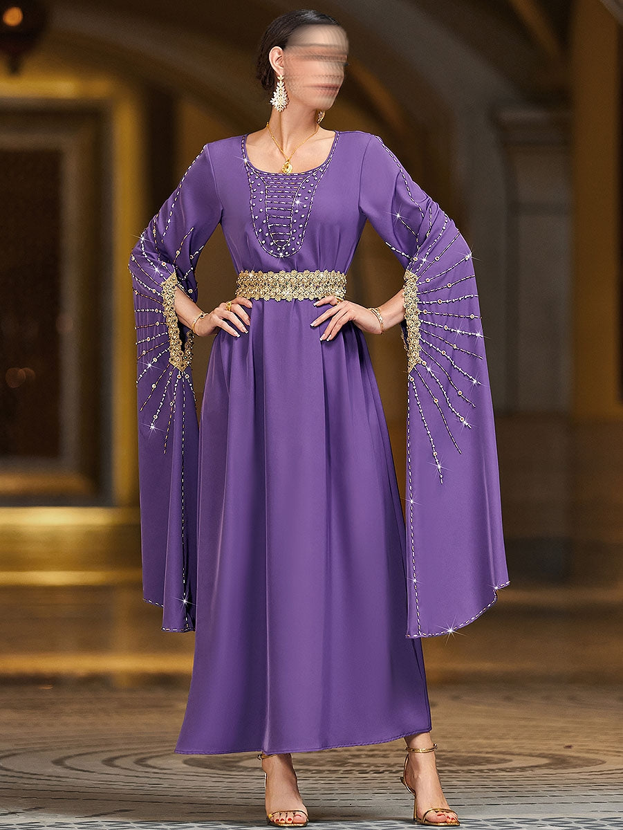 BA4006 Purple Amira Jalabiya