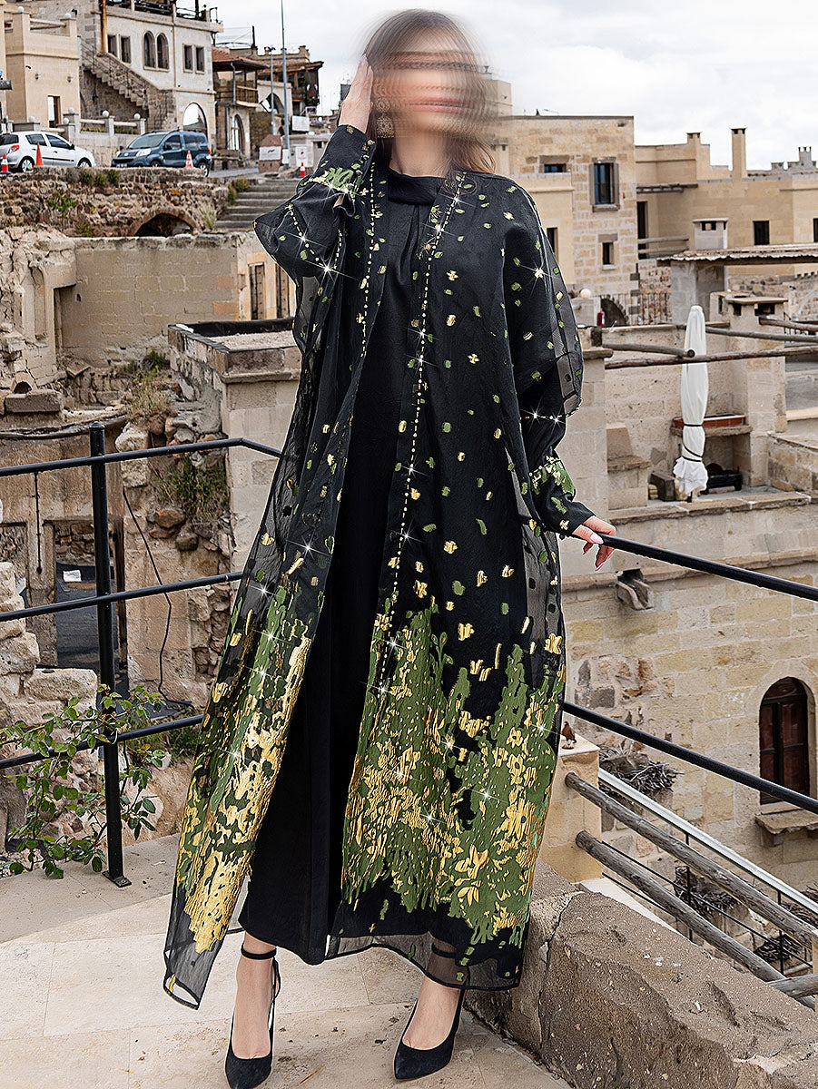 BA5023 Black Panoramic Dress