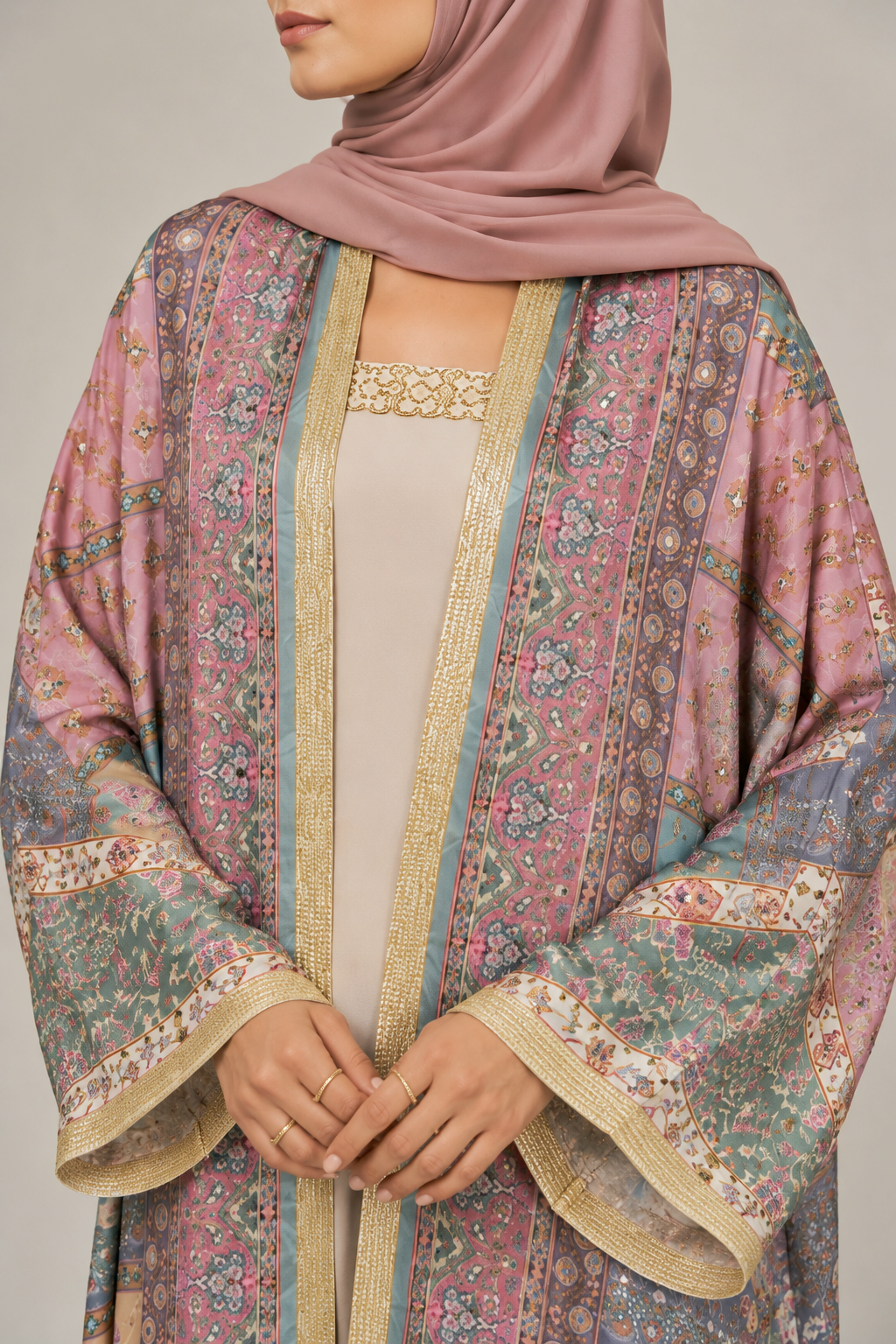 Muted fuchsia Zareen Abaya