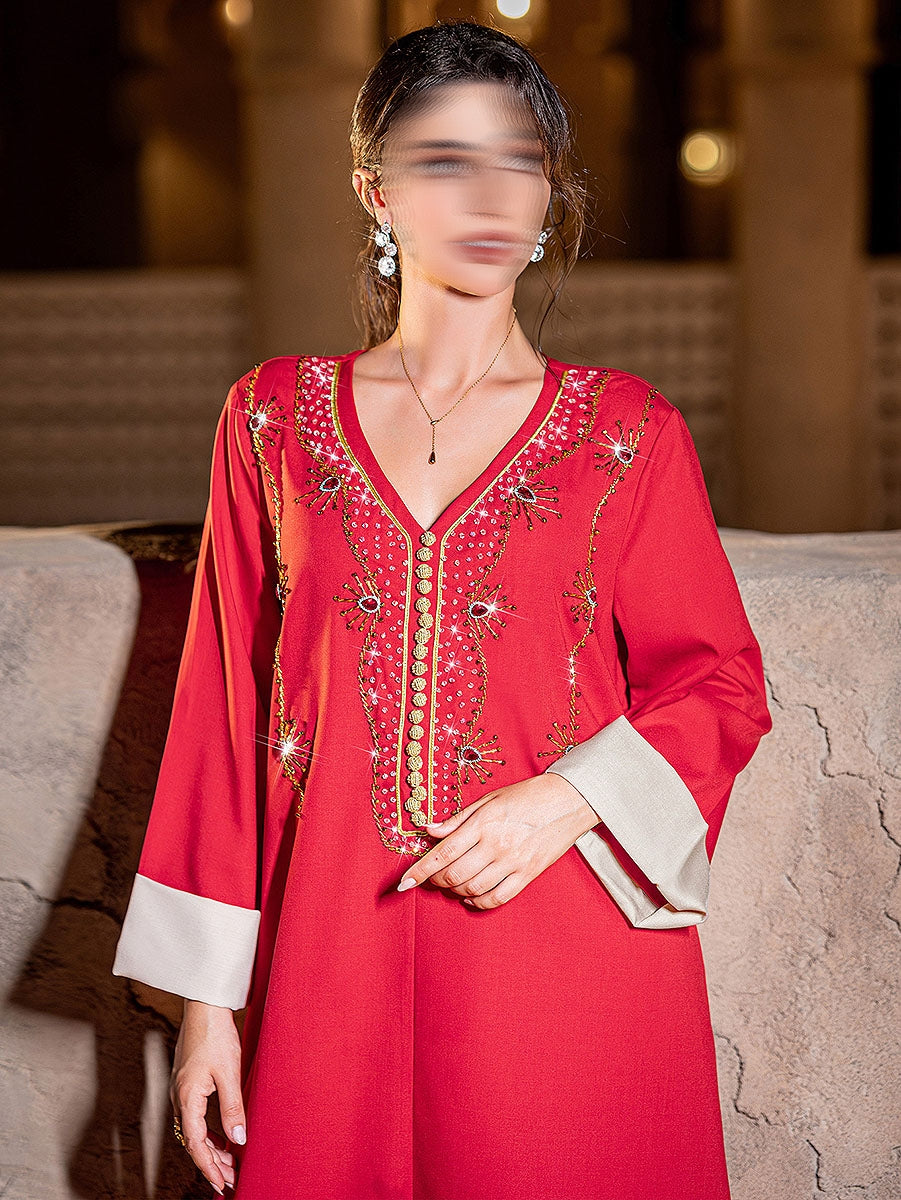 BA4117 Red Ruby Jalabiya
