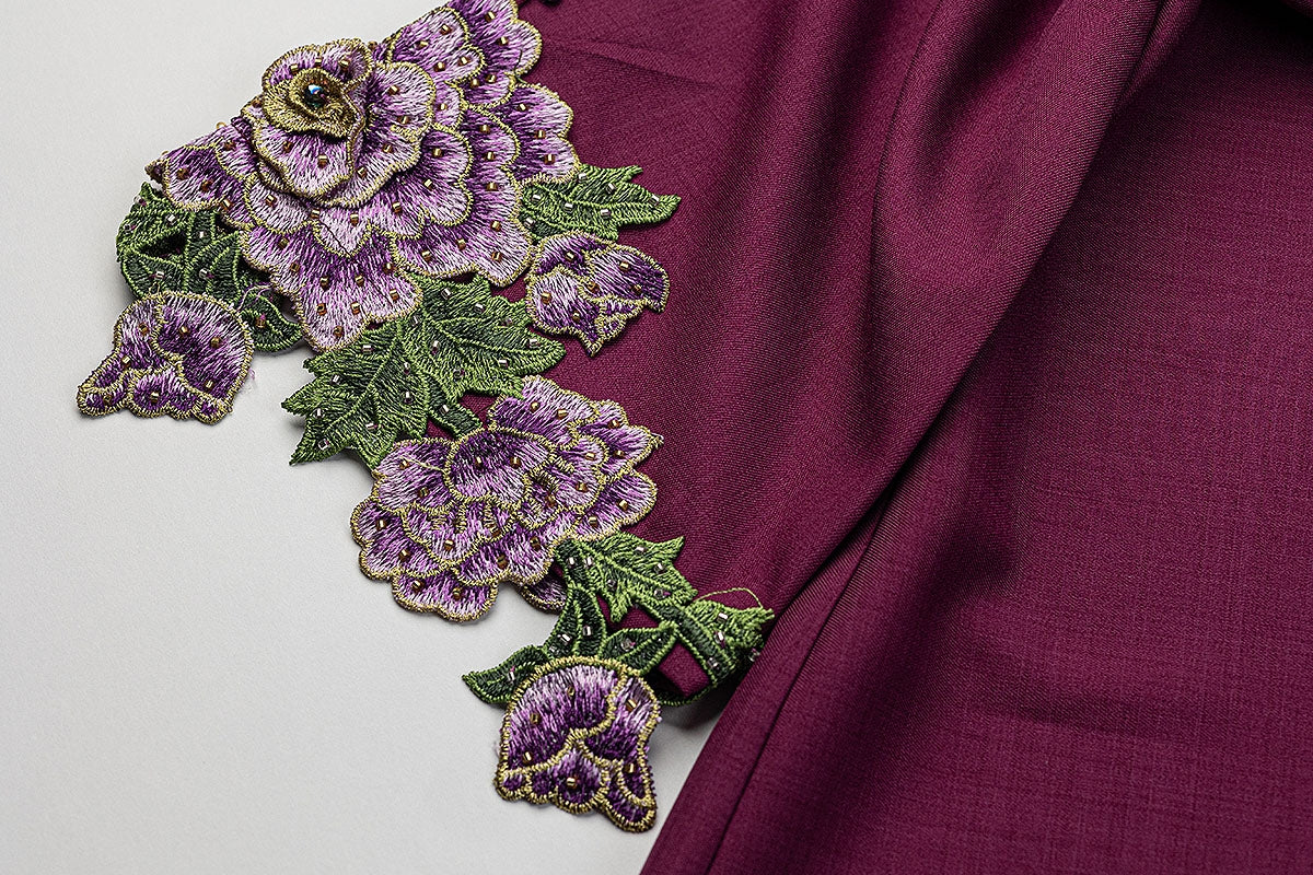 BA4010 Purple Zirconia Abaya