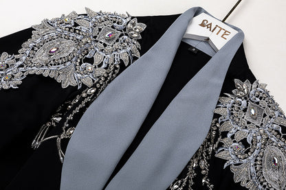 BA6027 Black Argento Blazer Abaya