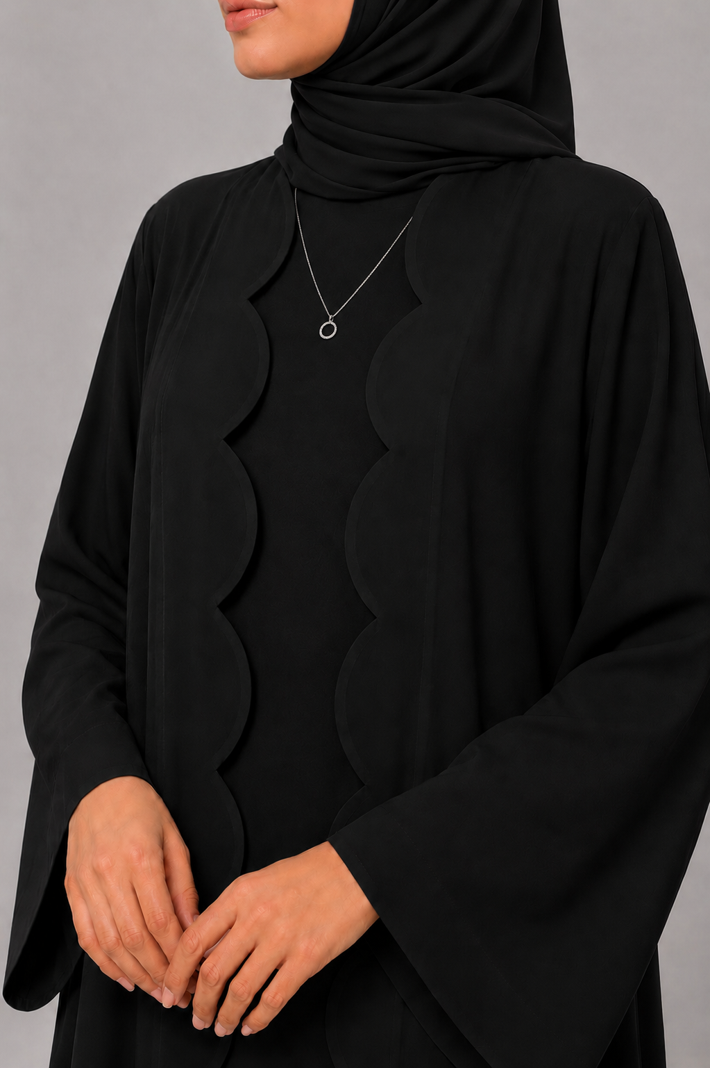Black Wave Abaya