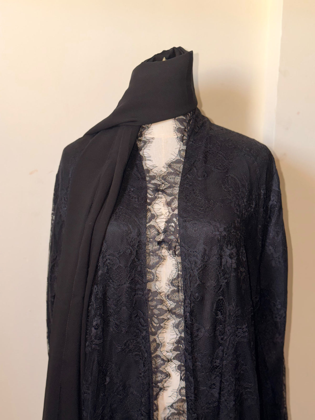 Black Sheer abaya