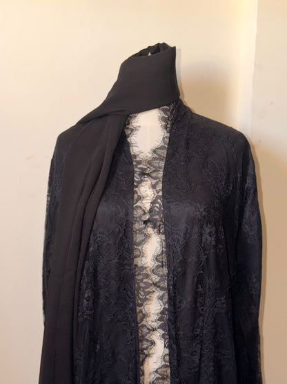 Black Sheer abaya