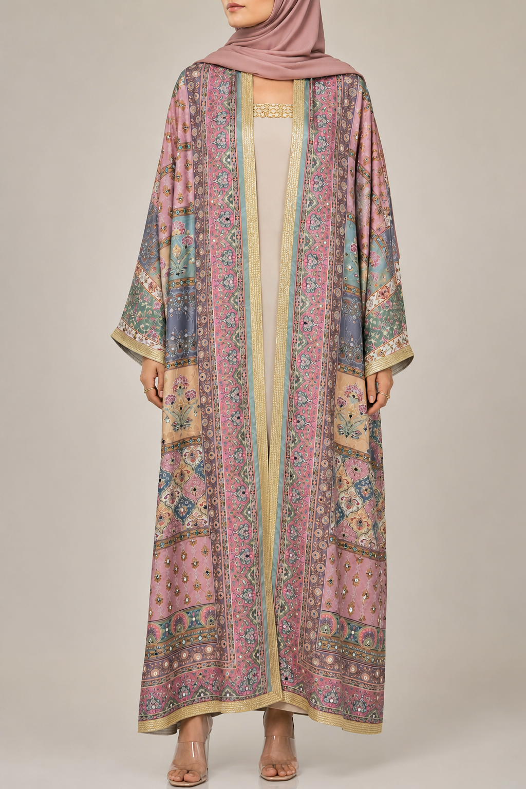 Muted fuchsia Zareen Abaya