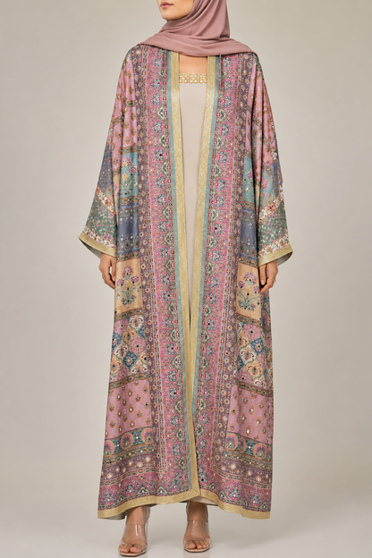Muted fuchsia Zareen Abaya