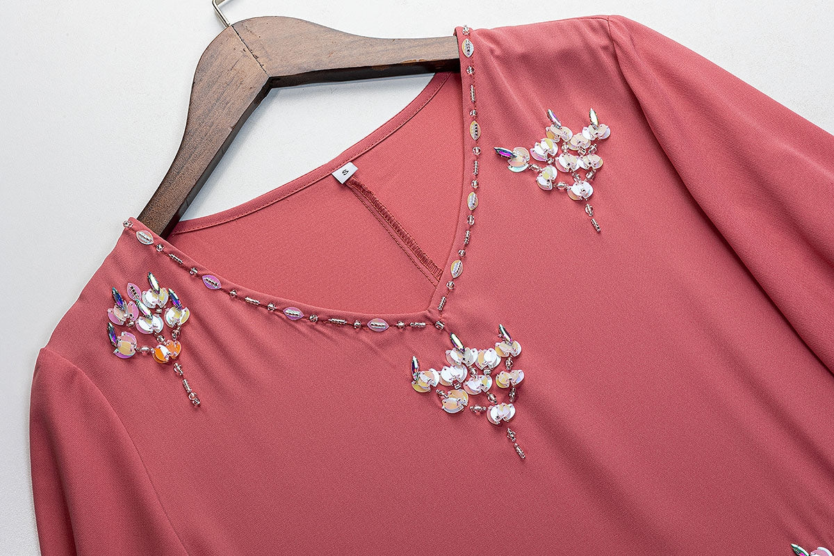 BA5196 Pink Gladiolus Dress