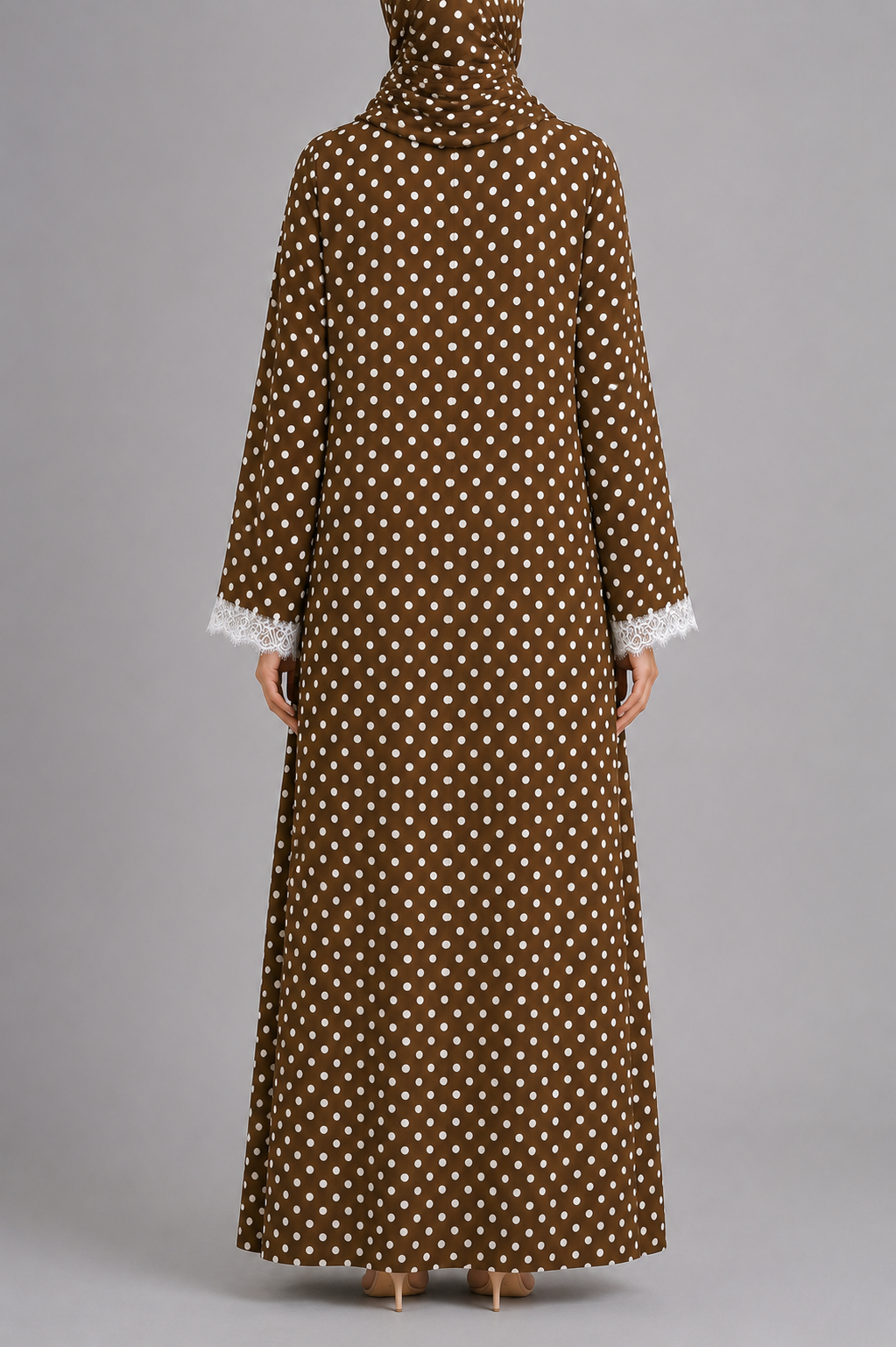 Brown Polka Abaya