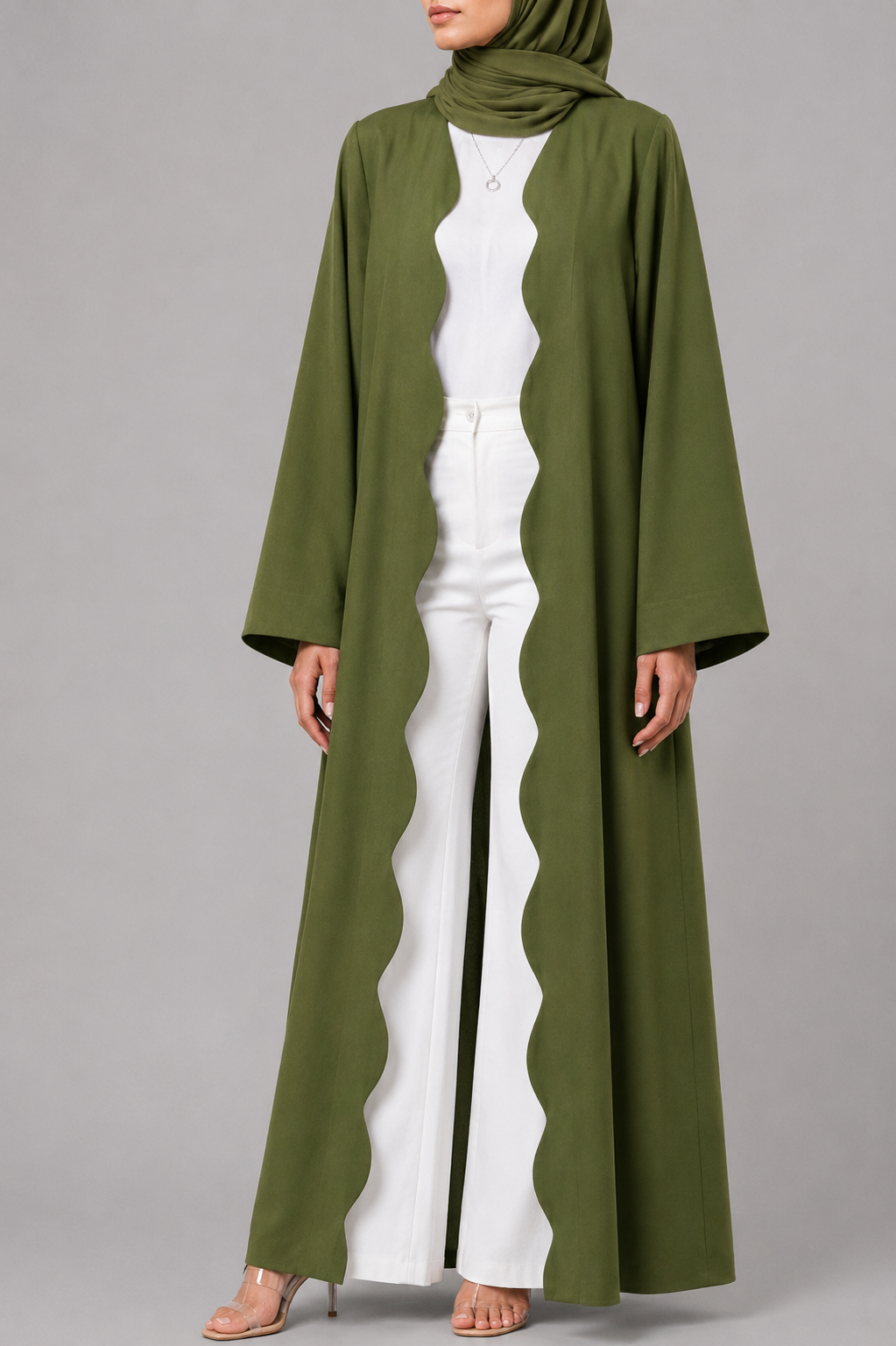 Olive Wave Abaya