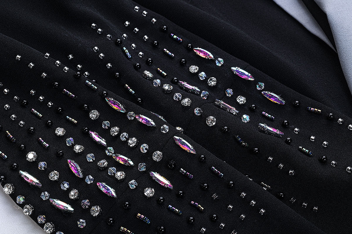 BA6068 Black Celestial Abaya