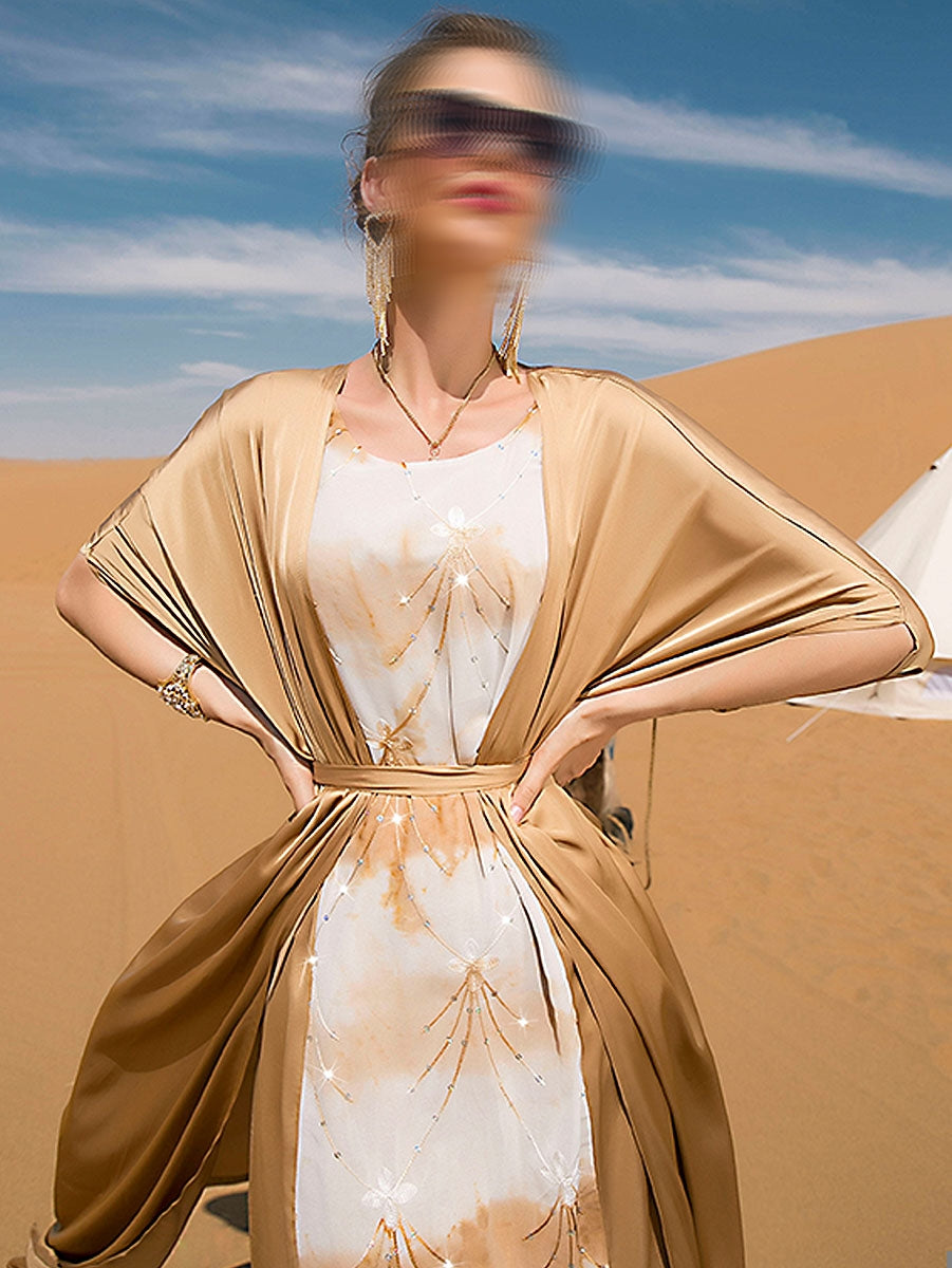 BA7048 Brown Desert Abaya