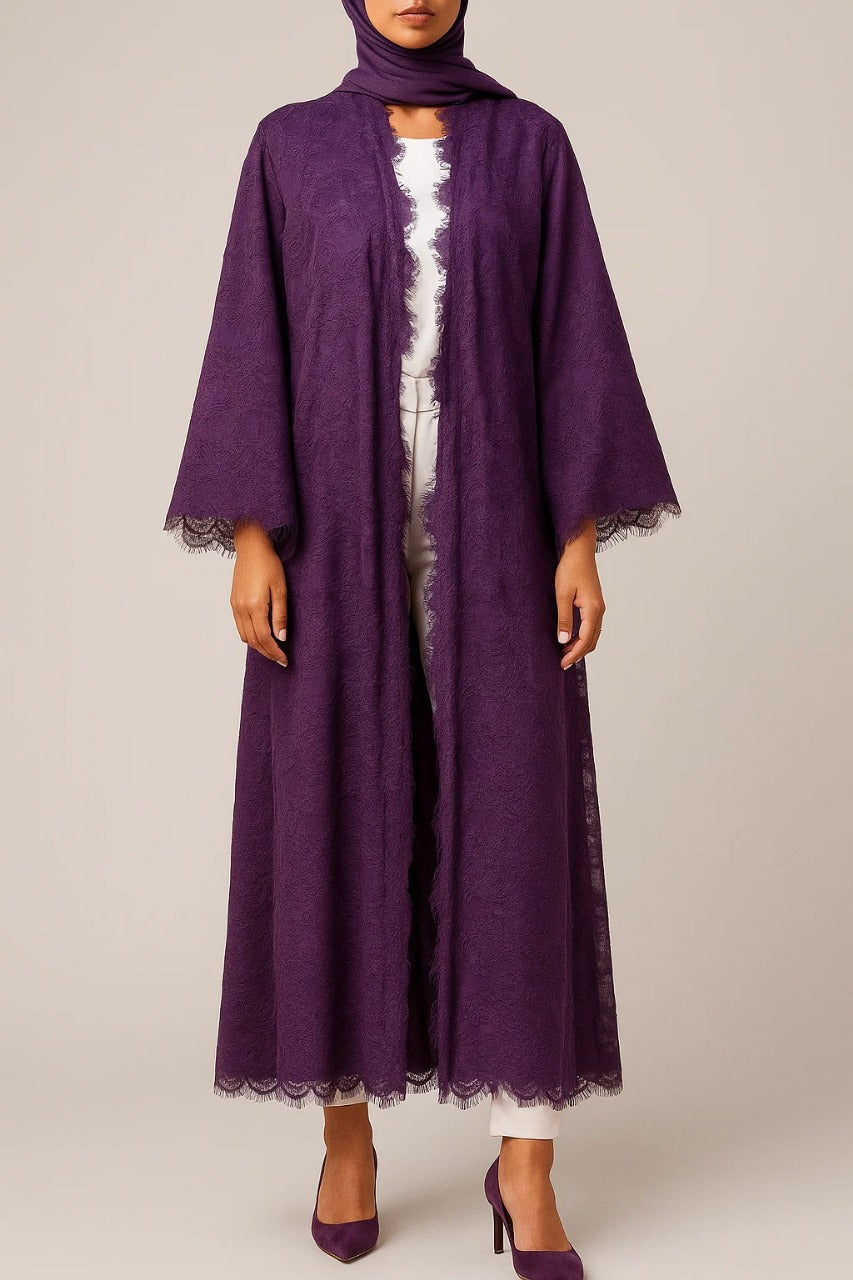 Purple Sheer abaya