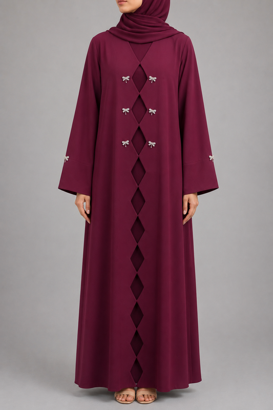 Maroon Aura Abaya