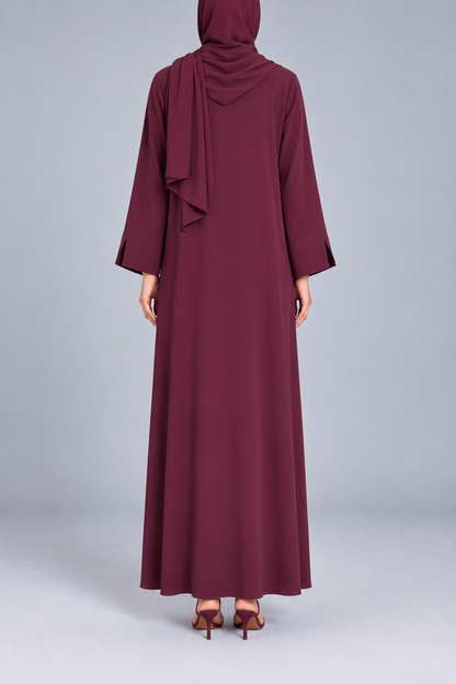 Burgundy Essential Abaya