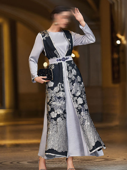 BA4109 Black Sovereign Gown Abaya