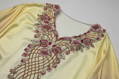 BA5208 Yellow Tenebrism Kaftan
