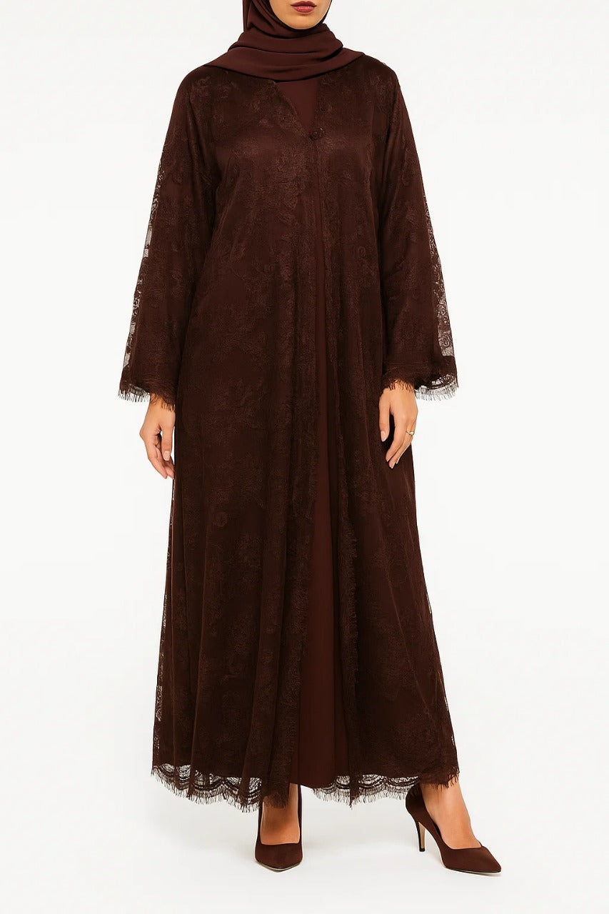 Brown Sheer abaya