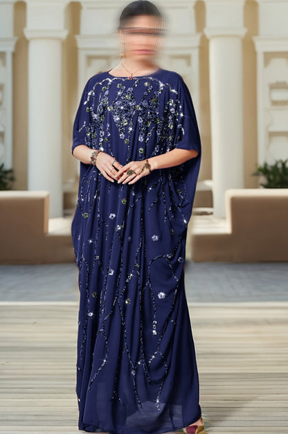 BA3162 Blue Coruscate Kaftan