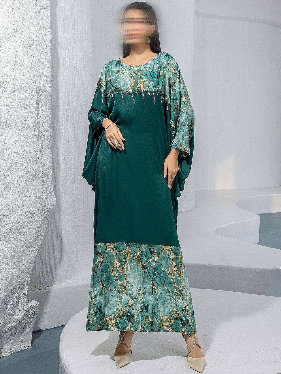 BA5254 Green Malachite Kaftan