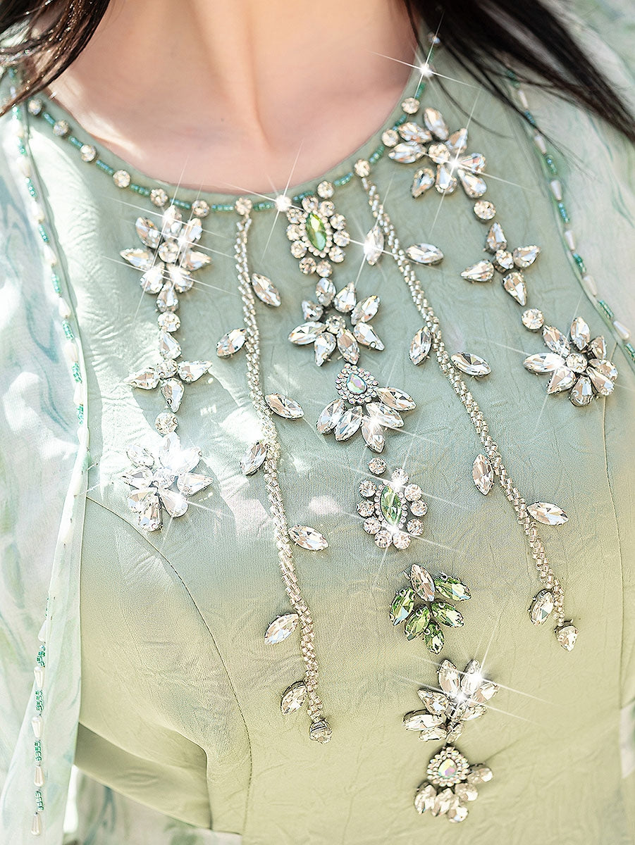 BA5189 Green Fulgent Dress