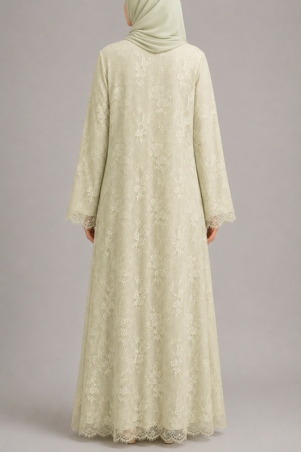 Pistachio Sheer abaya