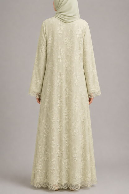 Pistachio Sheer abaya